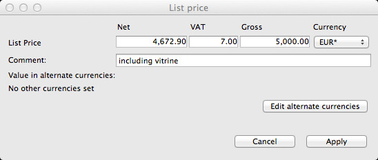 List Price