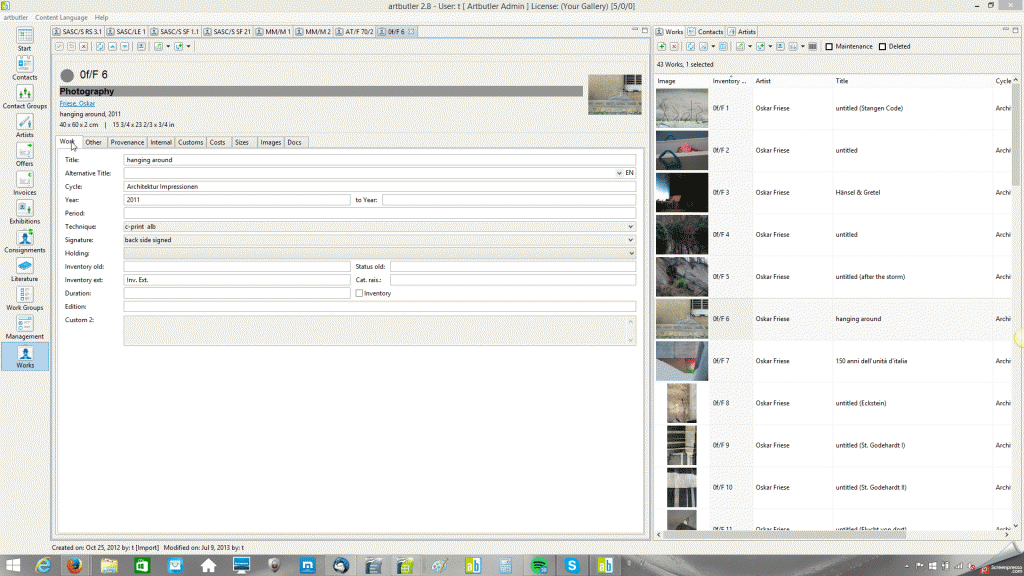 Change standard image in works
