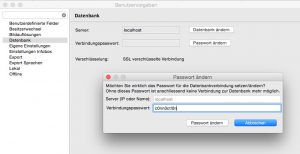 Set password dialogue